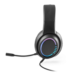 Thorne Headset RGB Écouteurs avec câble de 2 m, microphone et lumières LED RVB en ABS 