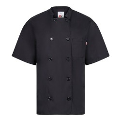 VL DURGA Veste de cuisine à manches courtes en popeline (110g/m²), en coton (35%) et polyester (65%) 