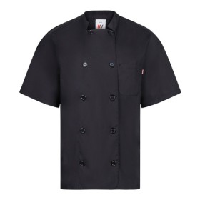 VL DURGA Veste de cuisine à manches courtes en popeline (110g/m²), en coton (35%) et polyester (65%) 