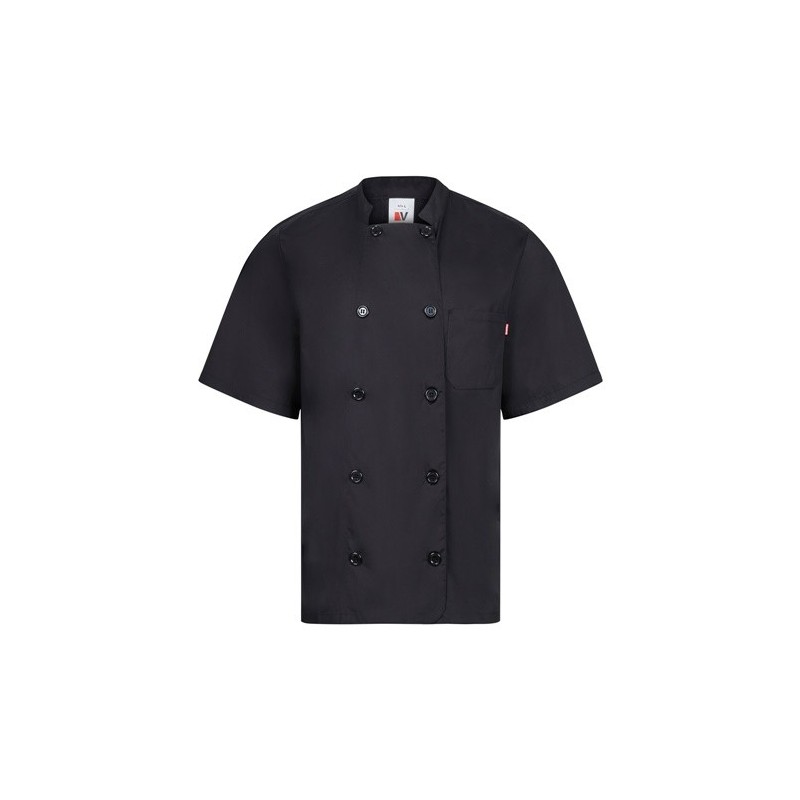 VL DURGA Veste de cuisine à manches courtes en popeline (110g/m²), en coton (35%) et polyester (65%) 