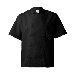 VL DURGA Veste de cuisine à manches courtes en popeline (110g/m²), en coton (35%) et polyester (65%) 