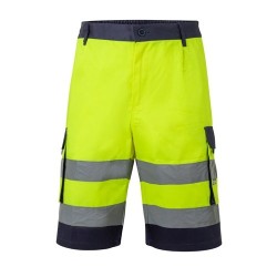 VL HADES Bermuda bicolore multi-poches (210g/m²), en coton (20%) et polyester (80%) 