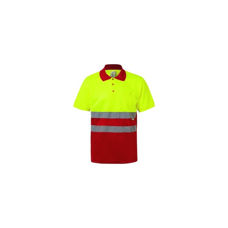 VL CUPID LARGE Polo bicolore (160g/m²) à manches courtes, en polyester (100%) 