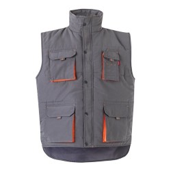 VL NERGAL Gilet rembourré, bicolore, multipoches (120g/m²), en polyester (100%) 