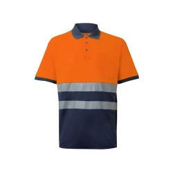 VL ACHELOUS Polo piqué bicolore (150g/m²) à manches courtes, en coton (55%) et polyester (45%) 