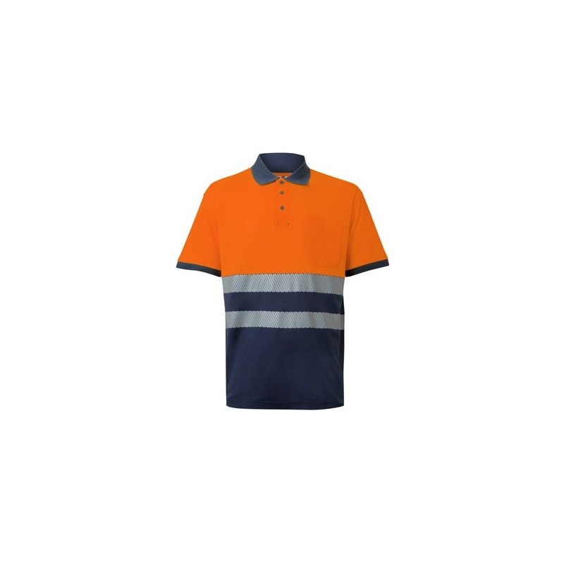 VL ACHELOUS Polo piqué bicolore (150g/m²) à manches courtes, en coton (55%) et polyester (45%) 