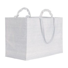 Tote bag maxi en polypropylène recyclé avec anses doubles en ruban (courtes et longues) 