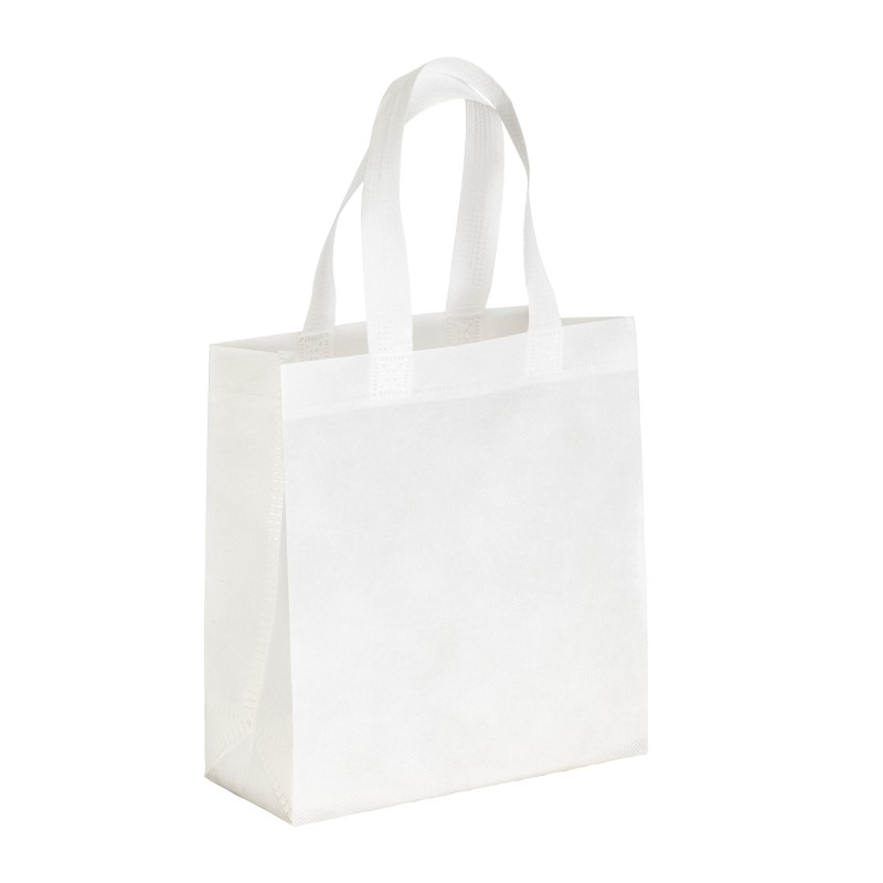 Sac de shopping en PET recyclé 80 g/m2 thermosoudé (TNT R-PET) 