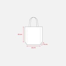 Sac de shopping en PET recyclé 80 g/m2 thermosoudé (TNT R-PET) 