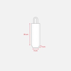 Sac pour une seule bouteille en coton recyclé de 250 g/m2 