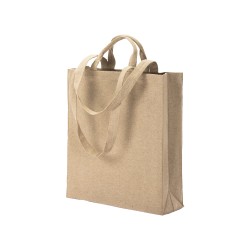 Tote bag avec soufflet en coton recyclé 280 g/m2, avec double anse 