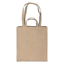 Tote bag avec soufflet en coton recyclé 280 g/m2, avec double anse 