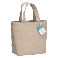 Tote bag en coton recyclé 150 g/m2 avec anses courtes 