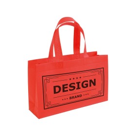 Shopper avec soufflet à la base en TNT 70gm2 thermosoudé, anses longues 