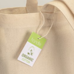 Tote bag en coton biologique 220 g/m2, anses longues 