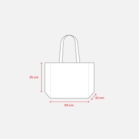 Tote-bag avec soufflet en coton 280 g/m2, détails en toile de jute, anses longues 