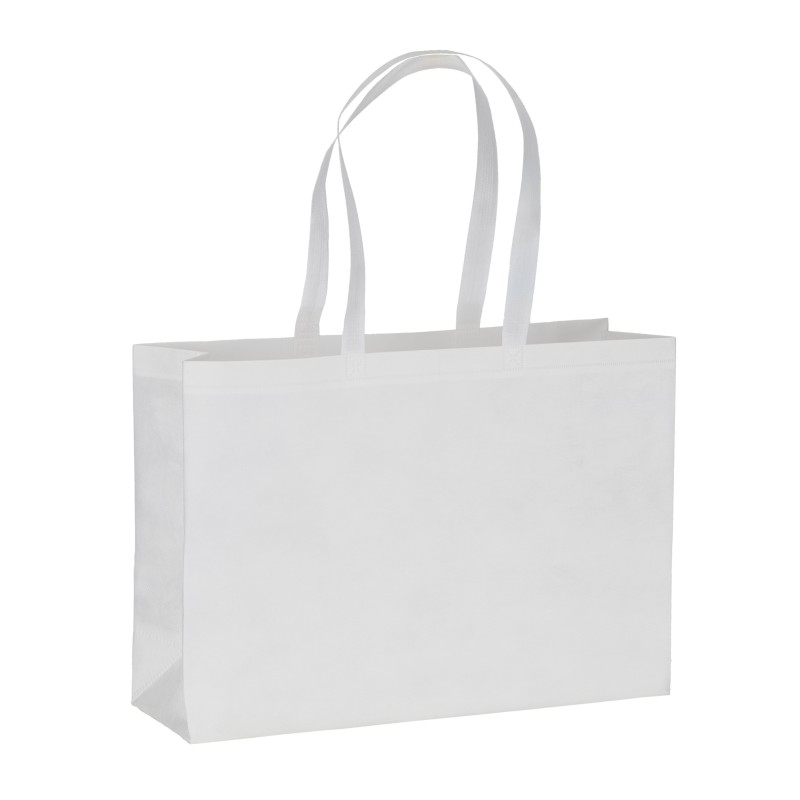 Sac de shopping en PET recyclé de 100 g/m2 (TNT R-PET) thermosoudé 
