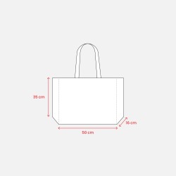 Sac de shopping en PET recyclé de 100 g/m2 (TNT R-PET) thermosoudé 