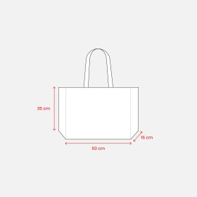 Sac de shopping en PET recyclé de 100 g/m2 (TNT R-PET) thermosoudé 