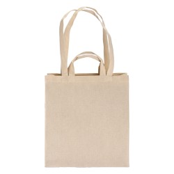 Tote bag avec soufflet en coton 220 g/m2, avec double anse 