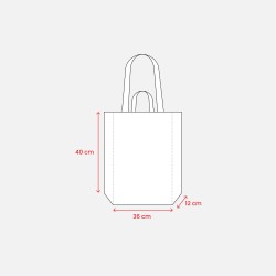 Tote bag avec soufflet en coton 220 g/m2, avec double anse 