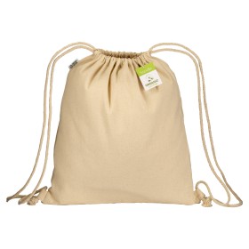 Sac à dos en coton biologique 220 g/m2 avec fermeture à cordons 