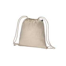 Sac à dos en coton FAIRTRADE ® 140 g/m2 avec fermeture à cordons 