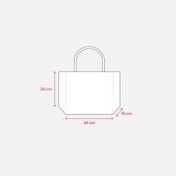 Sac de shopping en coton recyclé laminé de 300 g/m2 