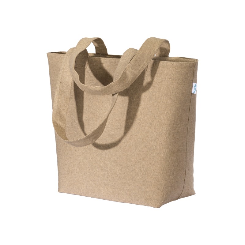 Tote bag en coton recyclé avec soufflet, 280 g/m2 