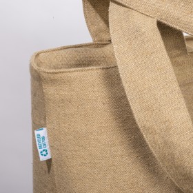 Tote bag en coton recyclé avec soufflet, 280 g/m2 