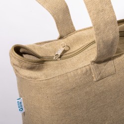 Tote bag en coton recyclé avec soufflet, 280 g/m2 