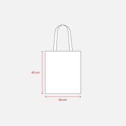 Sac de shopping en coton naturel recyclé de 140 g/m2 avec poignées colorées 