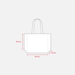 Tote bag thermosoudé en R-pet  80 g/ m2 avec soufflet 