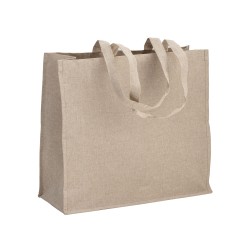 Tote bag en coton recyclé, 120 g/m2 avec intérieur laminé en PP 