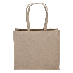 Tote bag en coton recyclé, 120 g/m2 avec intérieur laminé en PP 