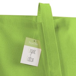 Shopper en coton organique 140g/m2, anses longues 