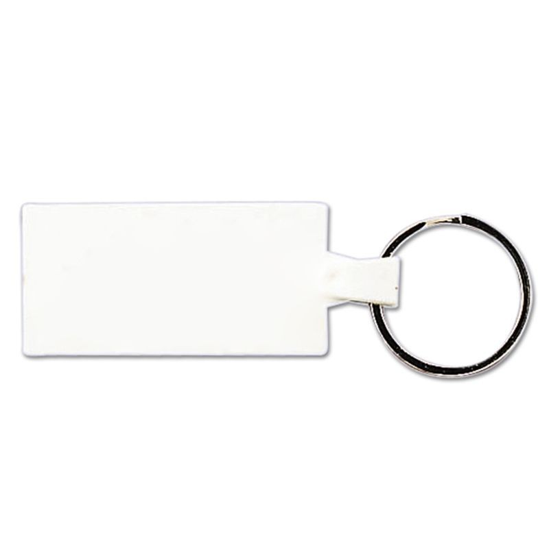 Porte Cles Plastique Souple Rectangle 55X28 Mm (Anneau 25 Mm) 