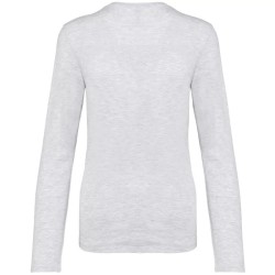T-shirt col rond manches longues femme 
