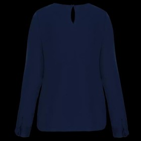 Blouse Crêpe Manches Longues Femme 
