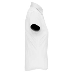 Chemise Coton / Élasthanne Manches Courtes Femme 