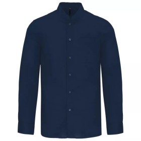Chemise Col Mao Manches Longues 