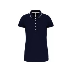 Polo Maille Piquée Manches Courtes Femme 