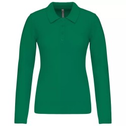 Polo Piqué Manches Longues Femme 