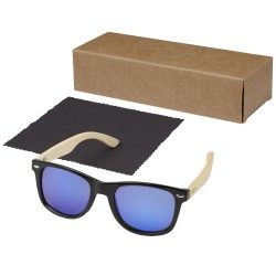 Lunettes de soleil polarisées miroir Taiyō en rPET/bambou dans coffret cadeau 