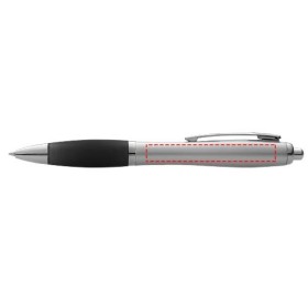 Stylo bille avec corps argenté et grip coloré Nash (encre bleue) 