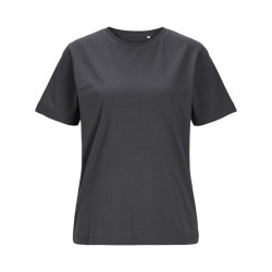 Tee-shirt en coton organique femmeCouleur:ASPHALT GREY