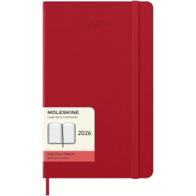 Agenda L quotidien 12 mois Moleskine à couverture rigideCouleur:Rouge écarlate