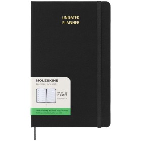 Agenda L hebdomadaire non daté Moleskine à couverture rigideCouleur:Noir