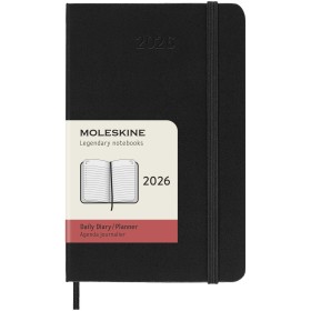 Agenda de poche quotidien 12 mois Moleskine à couverture rigideCouleur:Noir