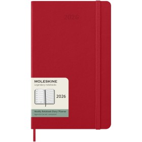 Agenda L hebdomadaire 12 mois Moleskine à couverture rigideCouleur:Rouge écarlate